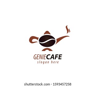  Genie lamp cafe logo sign