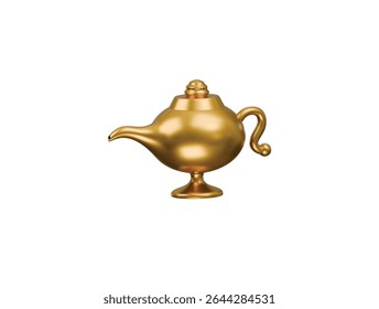 genie lamp icon 3d illustration render