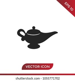 Genie lamp icon vector