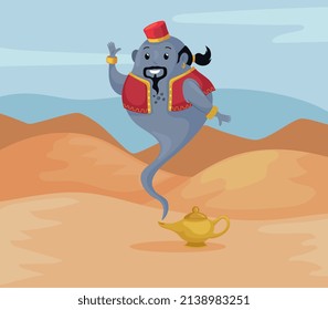 Genie of the Lamp scene