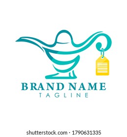 Genie Lamp Store Logo Creative Concept Stock Vector (Royalty Free ...