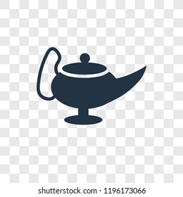 Genie Lamp vector icon isolated on transparent background, Genie Lamp transparency logo concept