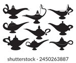 Genie Lamp vector For Print, Genie Lamp Clipart, Genie Lamp vector Illustration