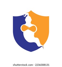 Genie Logo Design. Magic Fantasy genie concept logo.