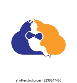 Genie Logo Design. Magic Fantasy genie concept logo.