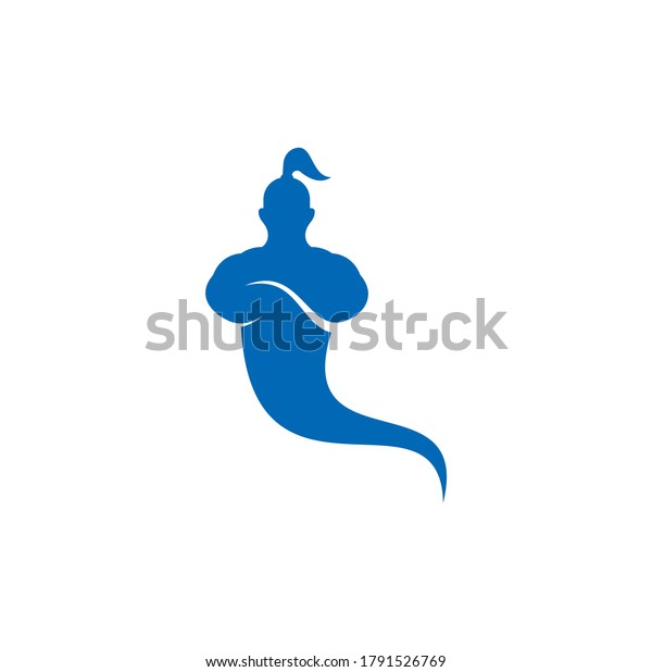 Genie Logo\
Design. Magic Fantasy genie concept\
logo.