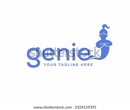 genie logo design vector template Stok fotoğraf © 