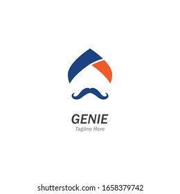 Diseño vectorial de ilustración del logotipo Genie