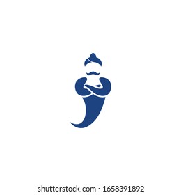 Genie logo illustration vector design