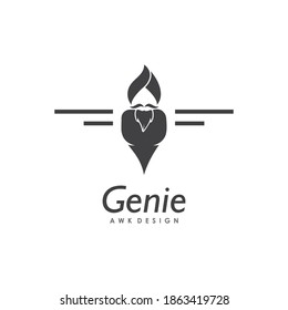 Genie-Logo-Illustration, Vektordesign