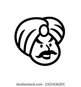 Genie mascot icon design illustration template