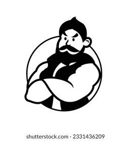 Genie mascot icon design illustration template