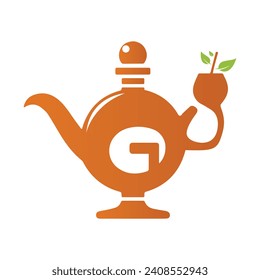 Plantilla vectorial de diseño de logotipo Genie Mug 