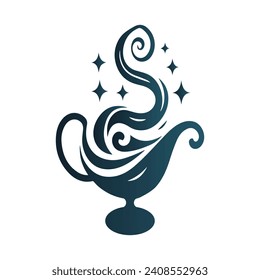 Logo-Design-Vorlage für Genie-Umarmung 