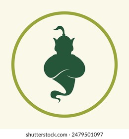Genie trendy icon beautiful abstract art vector illustration colorful background