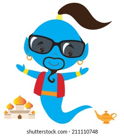 Genie Vector Illustration Stock Vector (Royalty Free) 211110748 ...