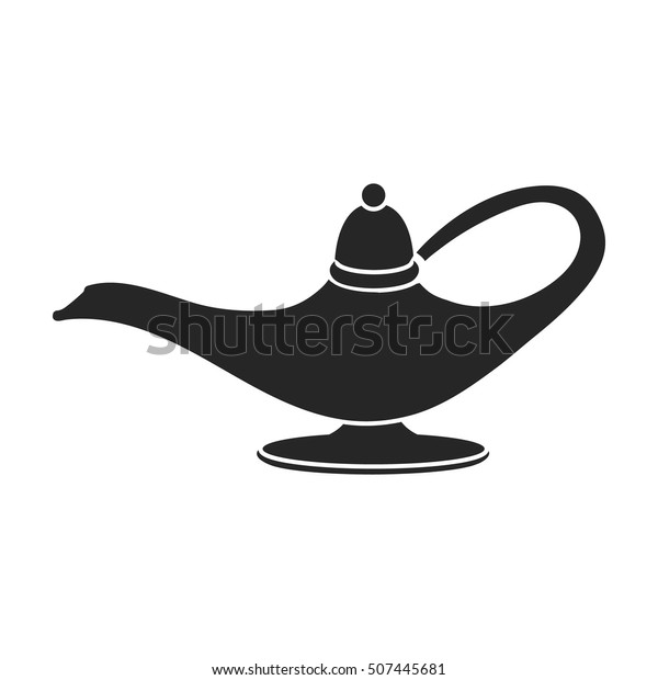 Genies Lamp Icon Black Style Isolated Stock Vector (Royalty Free) 507445681