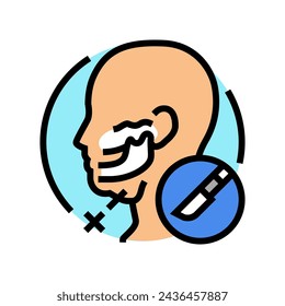genioplasty surgery color icon vector. genioplasty surgery sign. isolated symbol illustration