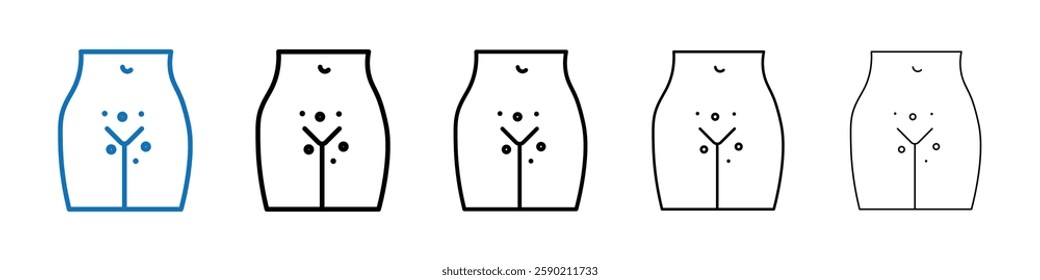 Genital rash icon Outline vector logo for web ui