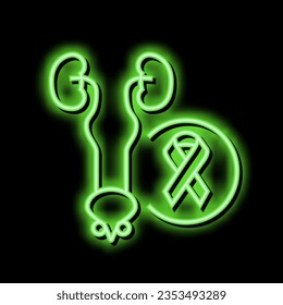 genitourinary system disease neon light sign vector. genitourinary system disease illustration