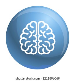 Genius brain icon. Outline genius brain vector icon for web design isolated on white background