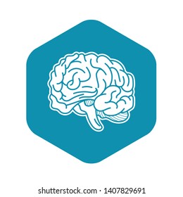 Genius brain icon. Simple illustration of genius brain vector icon for web design isolated on white background