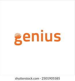 Genius bulb creative business name logo design ideas business name editable vector template  royalty free image