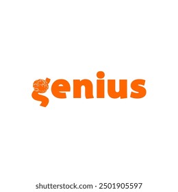 Genius bulb creative business name logo design ideas business name editable vector template  royalty free image