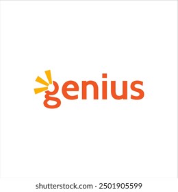 Genius bulb creative business name logo design ideas business name editable vector template  royalty free image