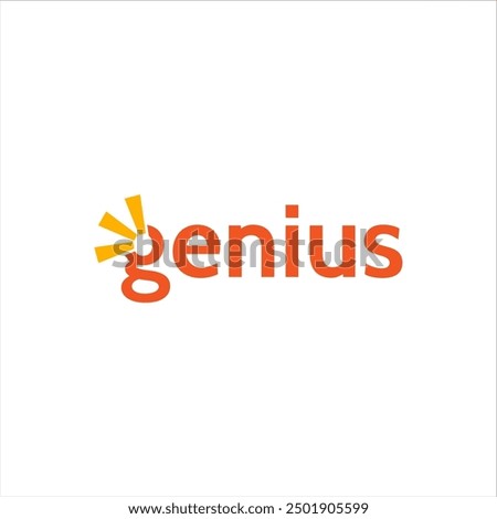 Genius bulb creative business name logo design ideas business name editable vector template  royalty free image