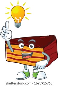 A genius dobos torte mascot character design have an idea