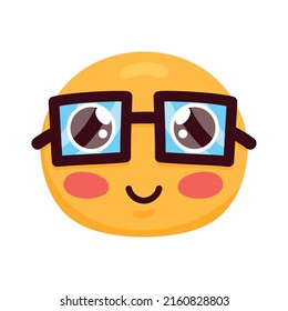 genius emoji face character icon