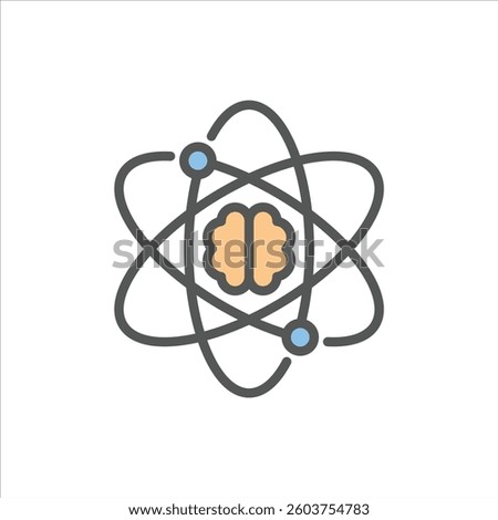 Genius filled outline icon. intelligence color line illustration.