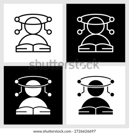Genius Icon with Black and White Background