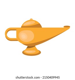 genius magic lamp icon isolated