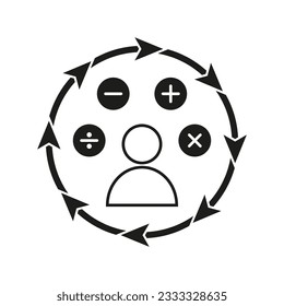 Genius, mathematic human icon. Vector illustration. EPS 10.