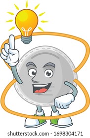 A genius N95 mask mascot character design have an idea