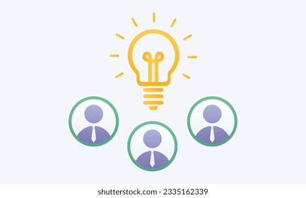 Genius, people, light bulb icon.on white background.Vector Design Illustration.