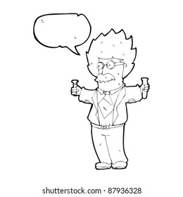genius scientist cartoon