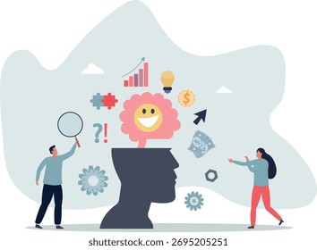 Genio y científico inteligente con mente brillante y talentosa. Conocimiento académico cerebro con habilidades creativas. vida y empleo de las personas.