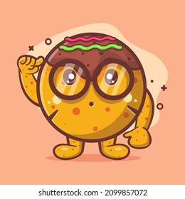 genius takoyaki food character isolated cartoon in flat style design