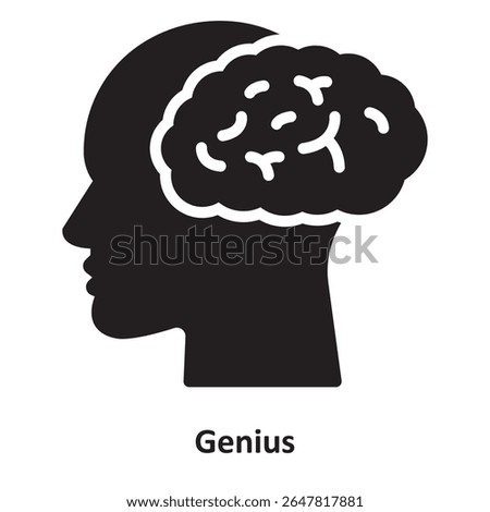 Genius Vector Icon which can easily modify or edit
