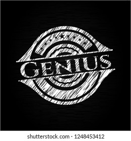 Genius written on a blackboard