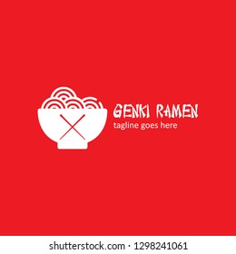 Genki Ramen Logo Template Design