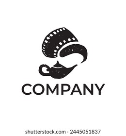 Gennie lamp video creative hand drawn logo