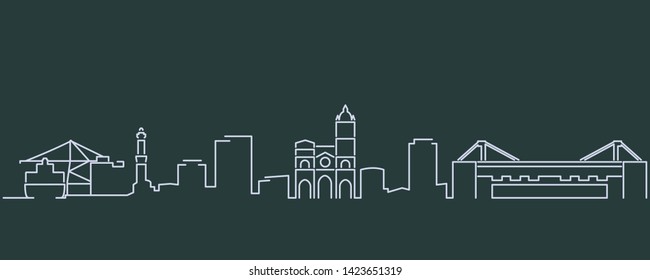Genoa Single Line Skyline Profile