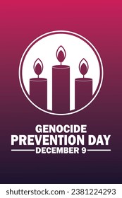 Genocide Prevention Day. December 09. Design template for banner, poster, flyer. Vector illustration