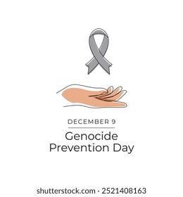 Genocide Prevention Day vector design template good for celebration usage. Genocide Prevention Day design. continuous line drawing. eps 10.
