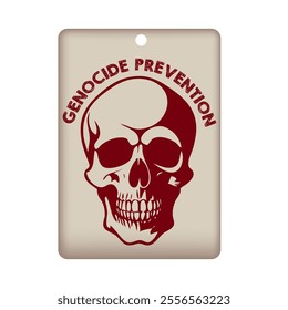 Genocide prevention reminder card. Vector illustration