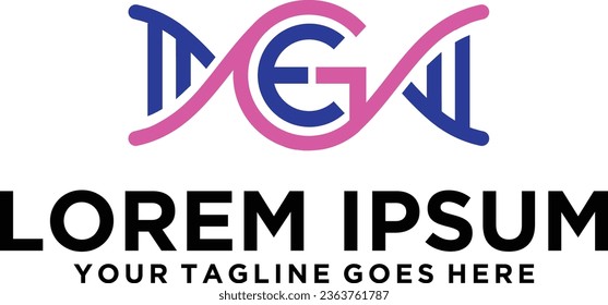Logo de la letra de secuencia de Genom GE